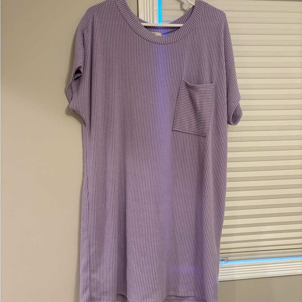 Entro Lavender Ribbed Short Sleeve Tee. Never worn